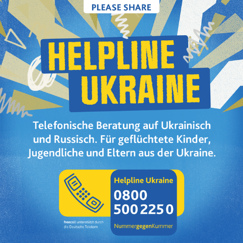 Helpline Ukraine unterstützt geflüchtete Familien bei Sorgen und Problemen