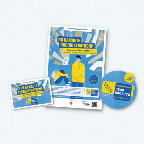Druckmaterialien Helpline Ukraine