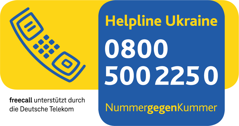 Helpline Ukraine Logo: 0800 500 225 0