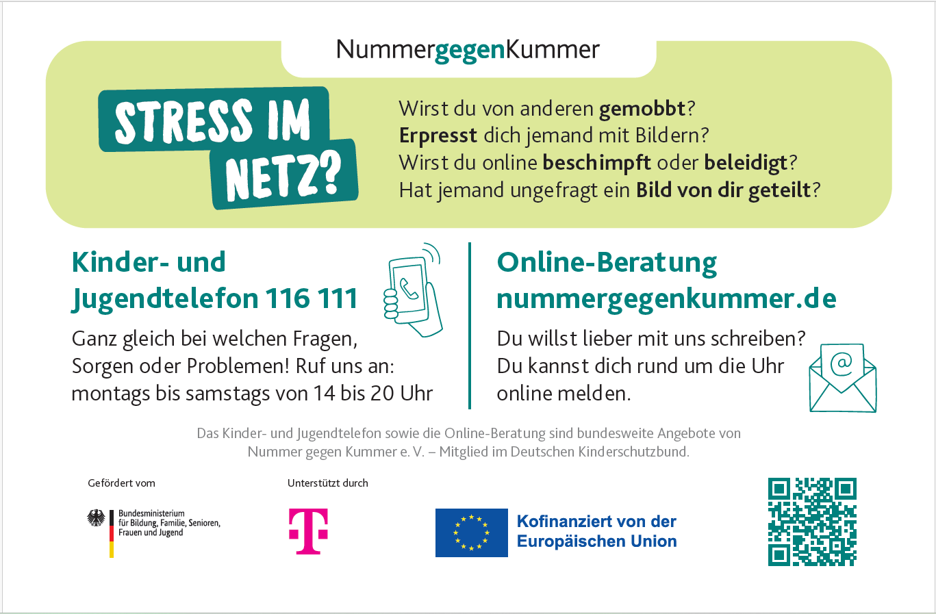 SI-Infokarte Rückseite